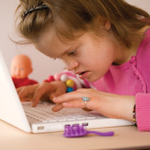 girl with laptop